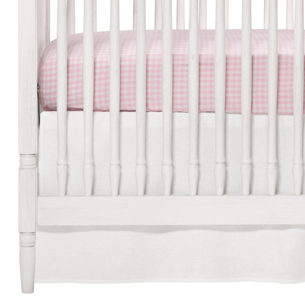 Pink Gingham Crib Sheet - Liz and Roo