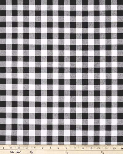 Plaid (1.5") Window Treatments in Black | Available in 4 Colors - Liz and Roo