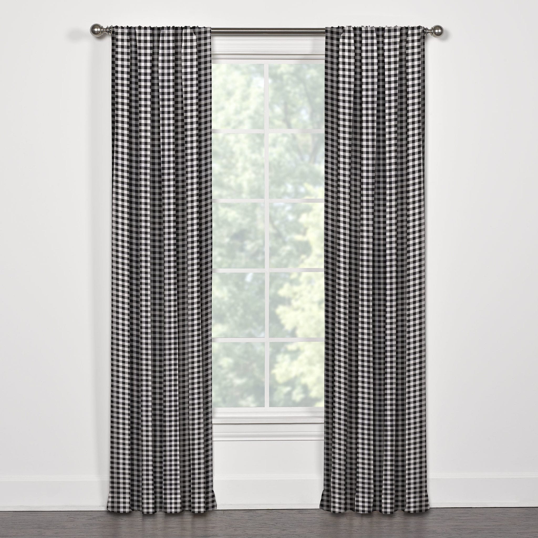 Plaid (1.5") Window Treatments in Black | Available in 4 Colors - Liz and Roo