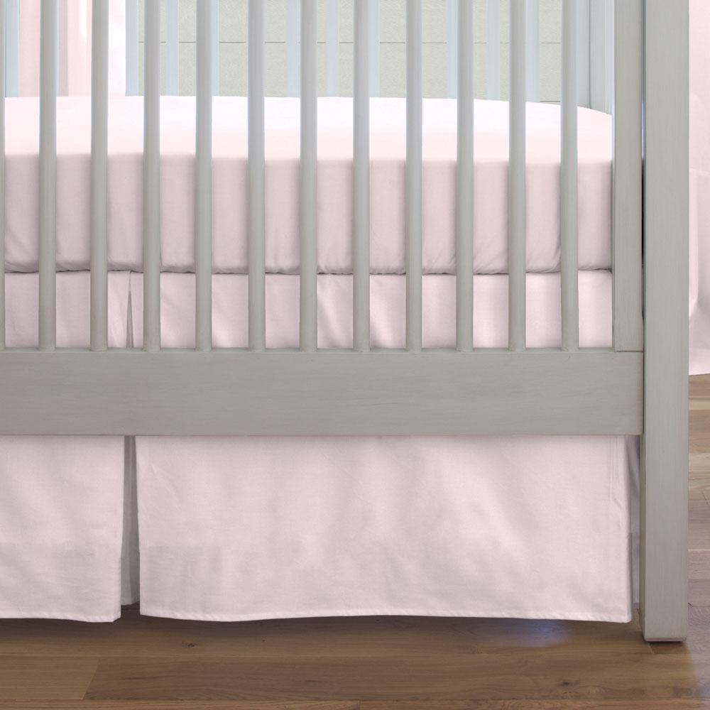Solid Color Flat Panel Crib Skirts - With Pleats | by Carousel Designs - Liz and Roo