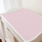 Solid Pink Minky Dot (Faux Fur) Changing Pad Cover - Liz and Roo