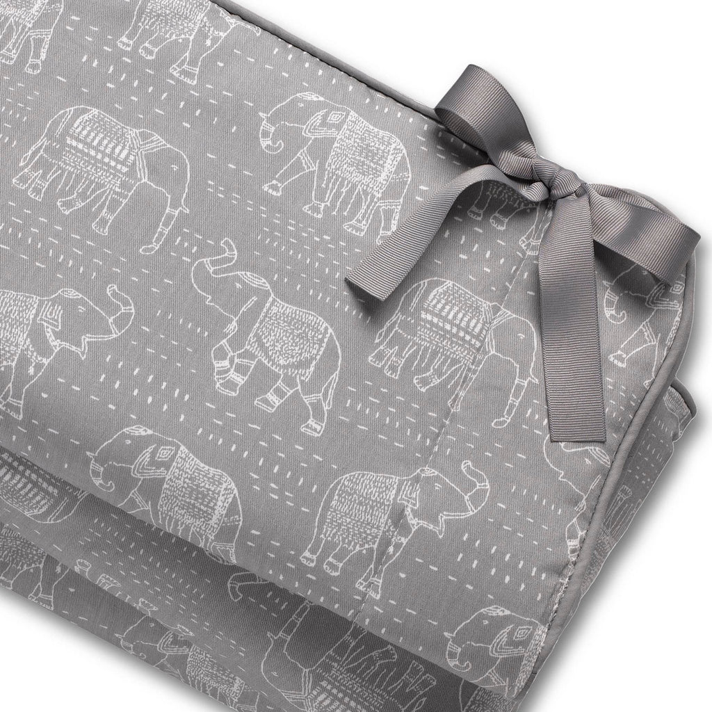 Tribal Elephants 4-pc Bedding Set - Gray - Liz and Roo