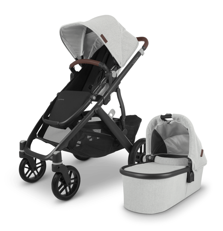 UPPAbaby Vista V2 Anthony White and Grey Chenille Carbon