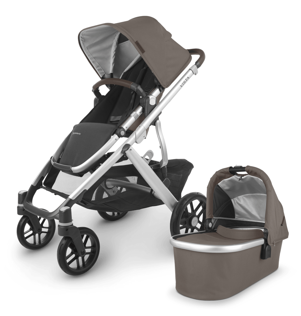 UPPAbaby Vista V2 - Theo -Dark Taupe | Silver Frame | Chestnut Leather - Liz and Roo