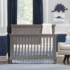 Watercolor Dinosaurs Crib Bedding Set (with Cream Faux Fur Blanket) - Liz and Roo