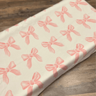 White Crib Skirt with Petal Pink Ruffle - Liz and Roo