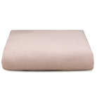 White Linen Crib Skirt with Petal Pink Ruffle - Liz and Roo