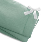 Willow Green Linen Crib Rail Cover - Liz and Roo