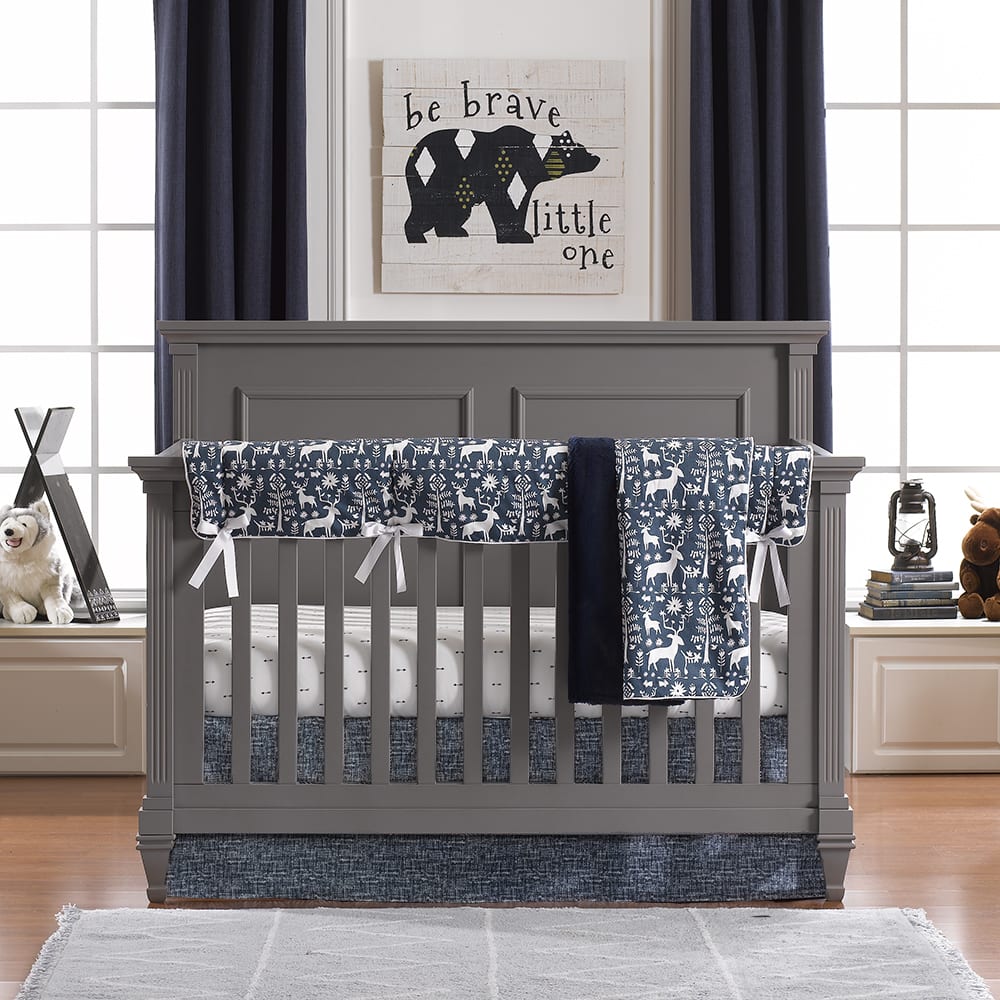 Woodland Forest Bumperless Crib Bedding - Liz and Roo
