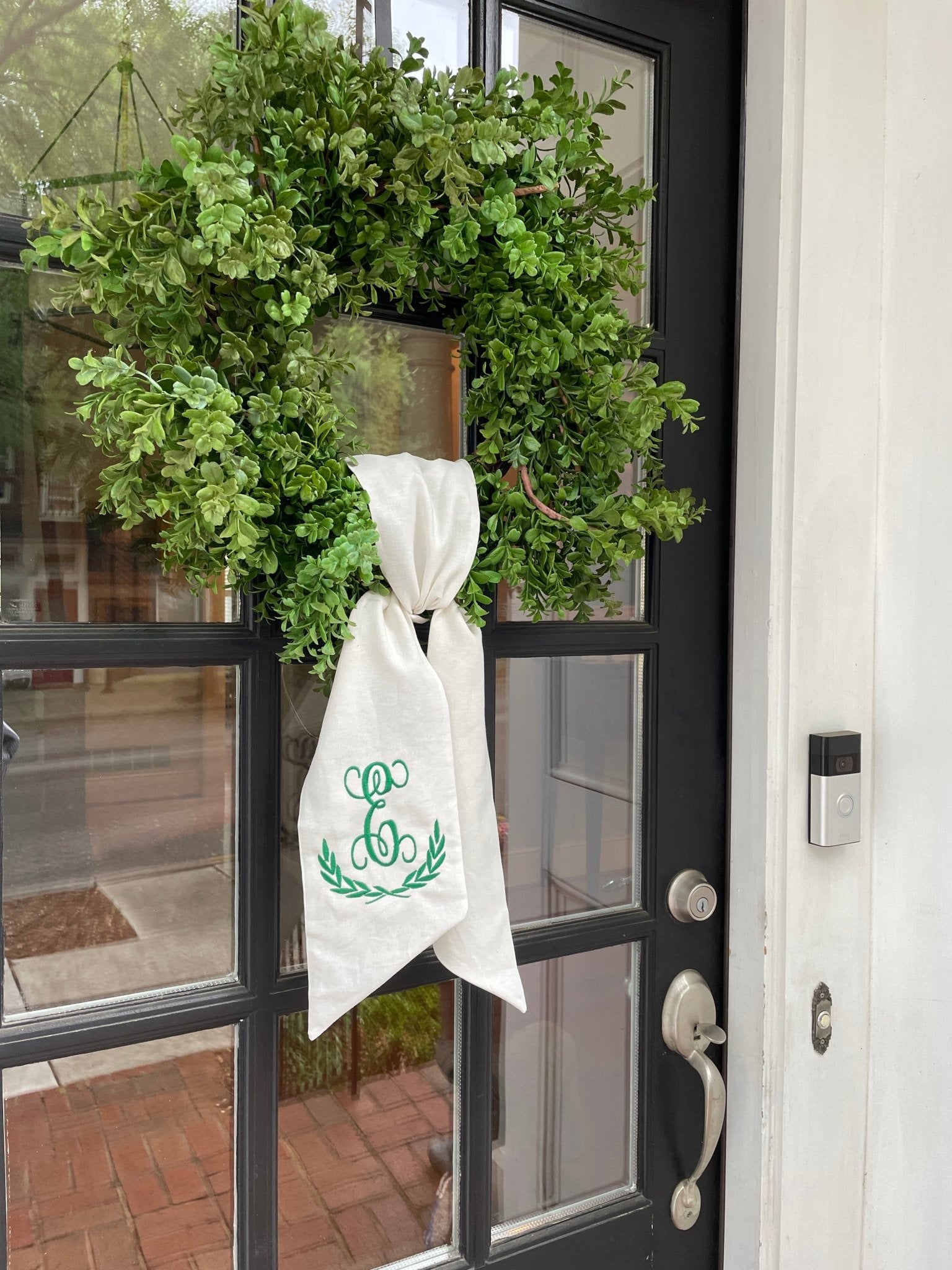 Wreath Sash INCLUDES Monogram - Liz and Roo